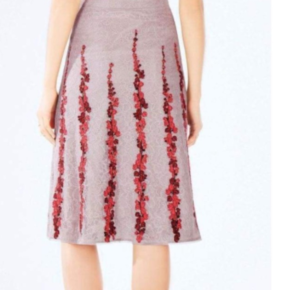 BCBG MaxAzria Floral Embroidered Midi Skirt - Picture 7 of 7